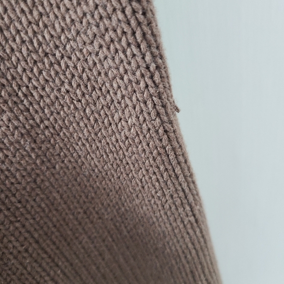 J. Crew Roll Neck OarsmanBrown Taupe Heavyweight Cotton Sweater - Picture 9 of 10